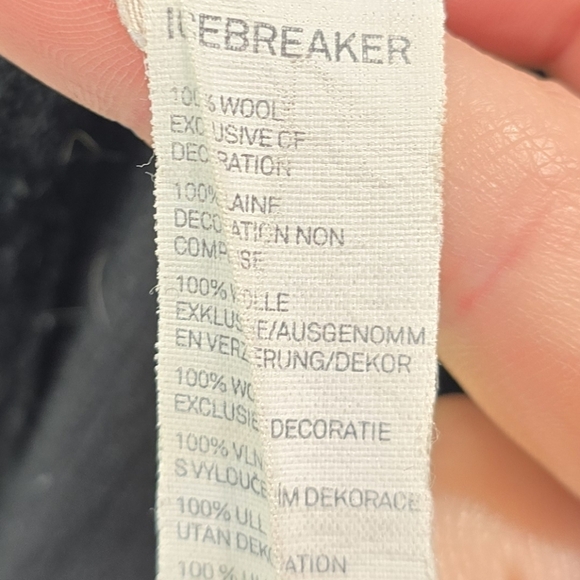 Icebreaker Jacket Womens Medium Black Wool Full Zip Coat Mid Layer Wind Hooded - Picture 12 of 14